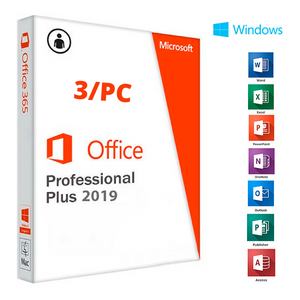 Office 2019 Professional Plus 32/64 Bit  ( Windows ) 3/PC