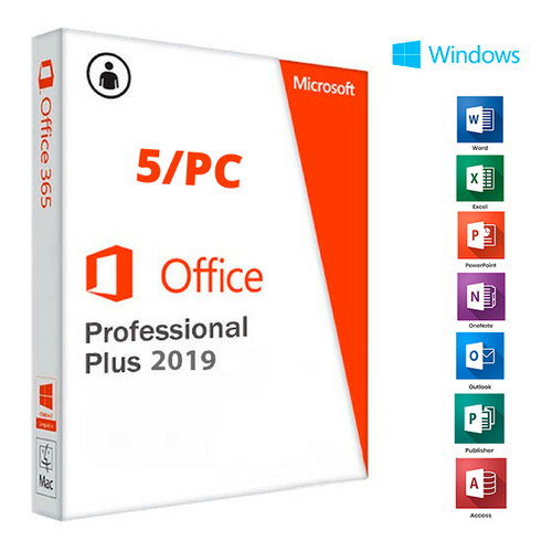 Office 2019 Professional Plus 32/64 Bit  ( Windows )  5/PC