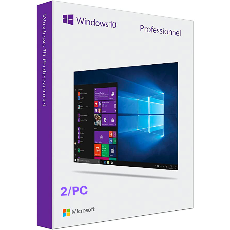 Windows 10 Professional 32/64 Bit 2/PC